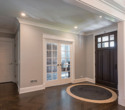 Glenview Doors Classic Entry Door With Clear Divided Lites Style: Classic Material: Mahogany