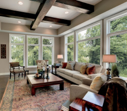 Marvin – Interior 2013 Luxury Home Tour Living Room featuring Elevate Casement and Picture Window.