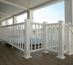 AZEK Decking & Railing Premier 10ft White Composite Railing, Classic Victorian Profile, Five Popular Colors